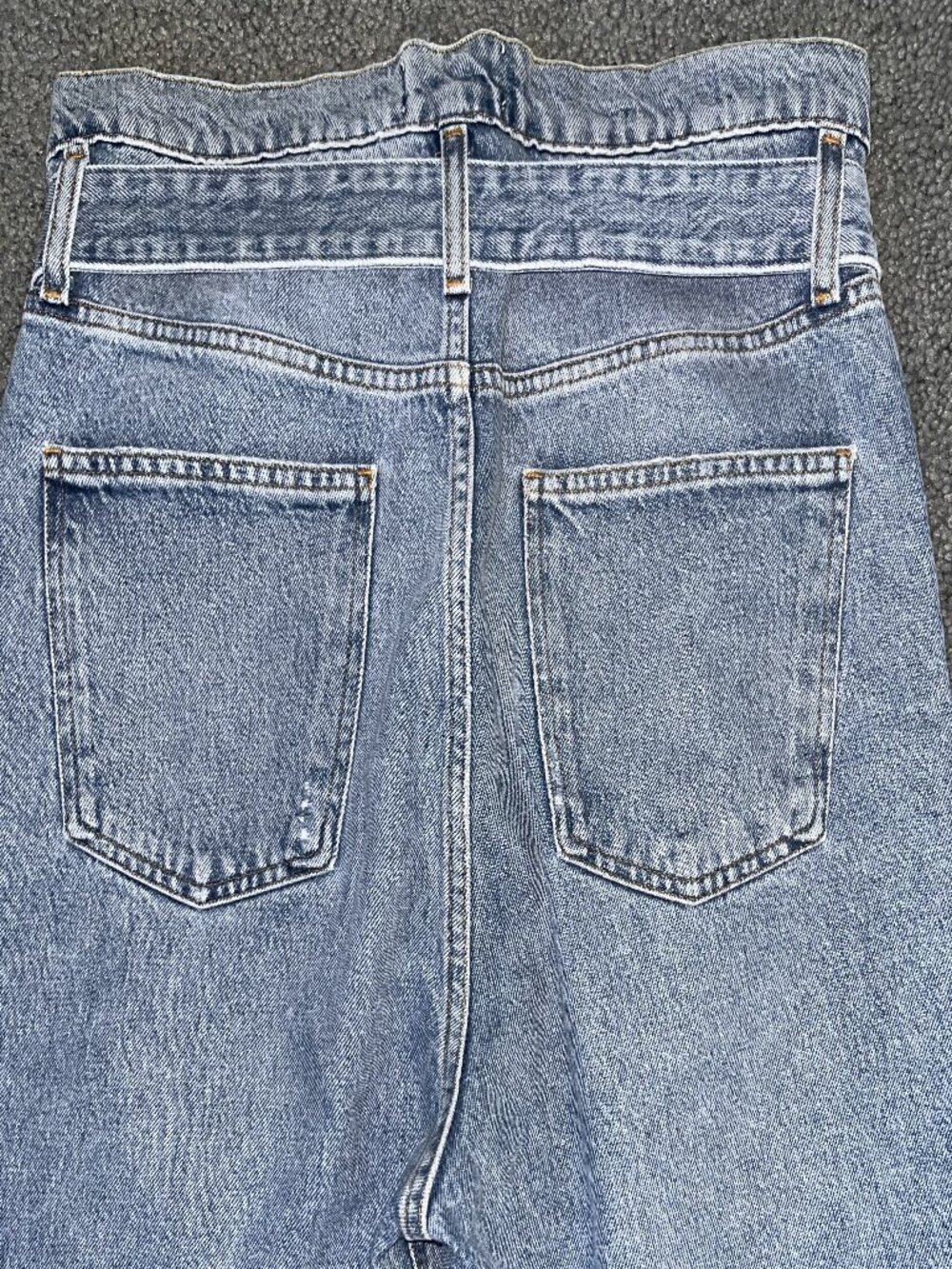 AGOLDE REWORK STRAIGHT LEG ULTRA HIGH RISE CINCH WAIST PLEATED BAGGY JEAN BELTED - Picture 5 of 12